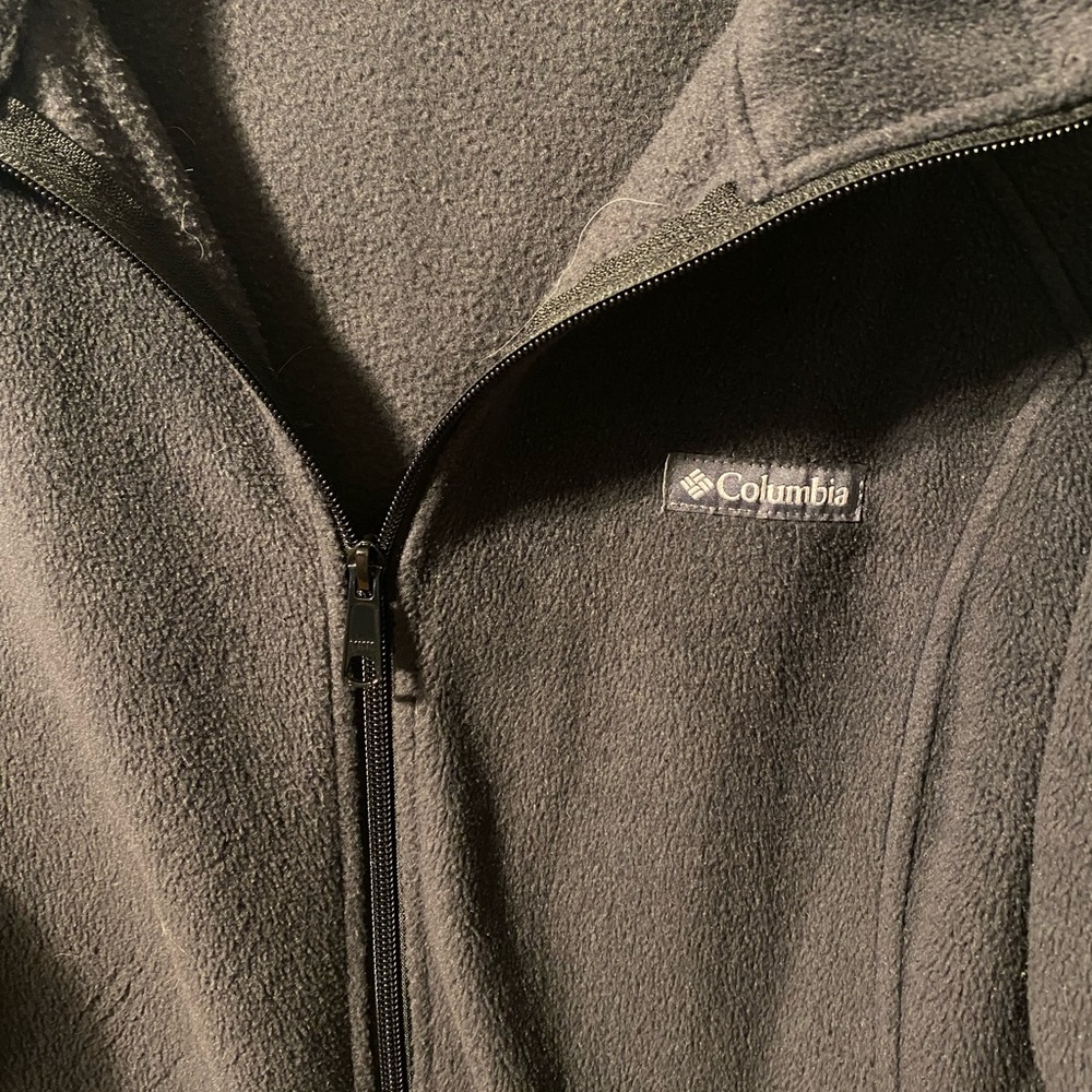 Columbia zip up tie waist